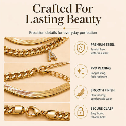 📢📢50% OFF !! ⏰ ✨ Dainty Layered Gold Initial Anklets – Elegant Design, Lightweight & Adjustable – Perfect for Everyday Charm & Gifting 💛