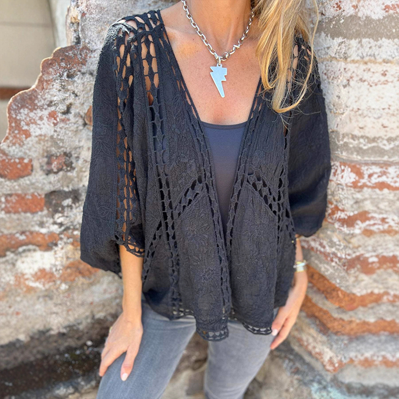 ⌛Limited-Time Offer-Women’s Hollow-Out Open-Front Cover Up