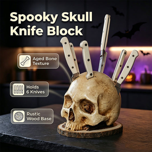 ⌛Limited-Time Offer-Funny Skull Knife Holder for Kitchen Storage