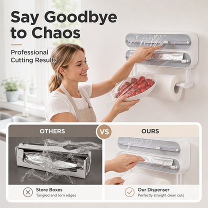 🔥Hot Sale 50% OFF🎨2-in-1 Magnetic Wrap Cutter & Towel Holder