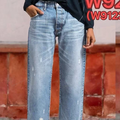🎉 2026 Sale — Over 27,000 Sold! 💞 Retro Cropped Straight Jeans – Timeless Vintage Vibes 🌸