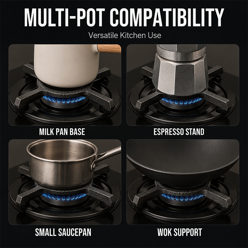 ⌛Limited-Time Offer-4-Prong Cast Iron Wok Support Stand