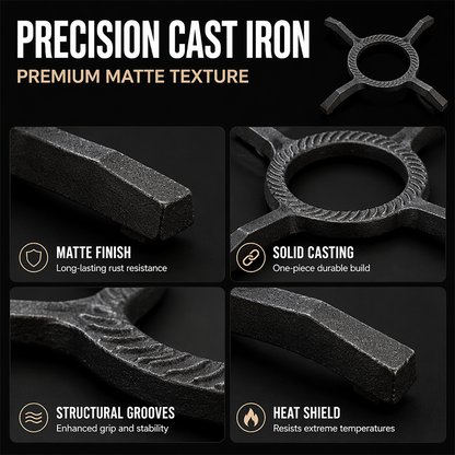 ⌛Limited-Time Offer-4-Prong Cast Iron Wok Support Stand