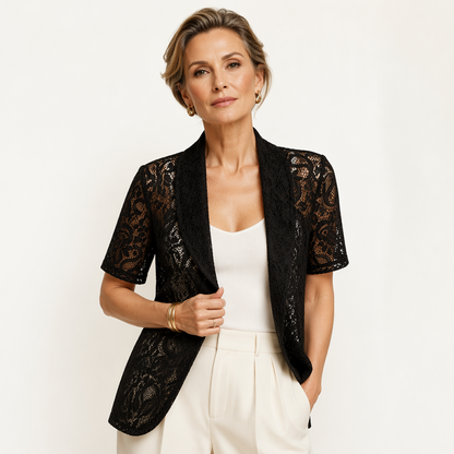 ⌛Limited-Time Offer-Women's Short Sleeve Lace Open Front Cardigan