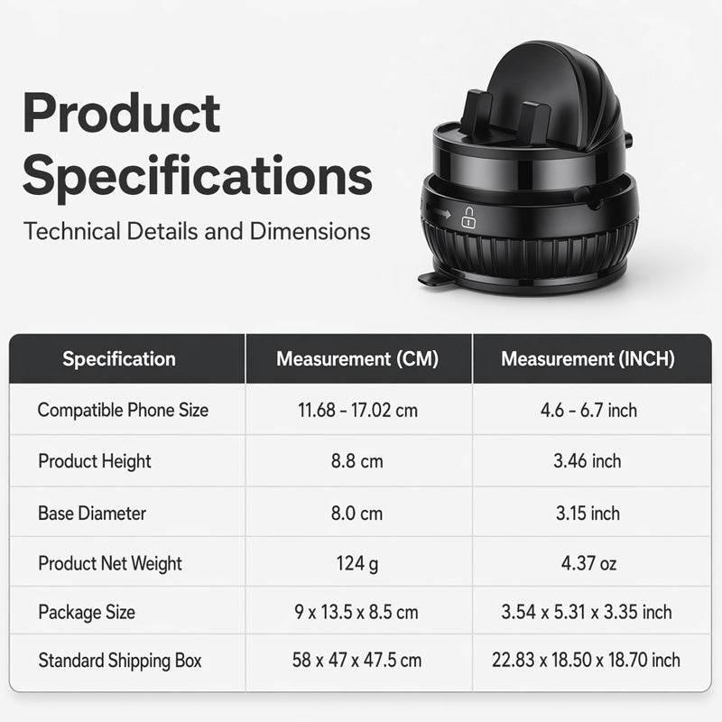 ⌛Limited-Time Offer-360 Rotating Dashboard Phone Mount