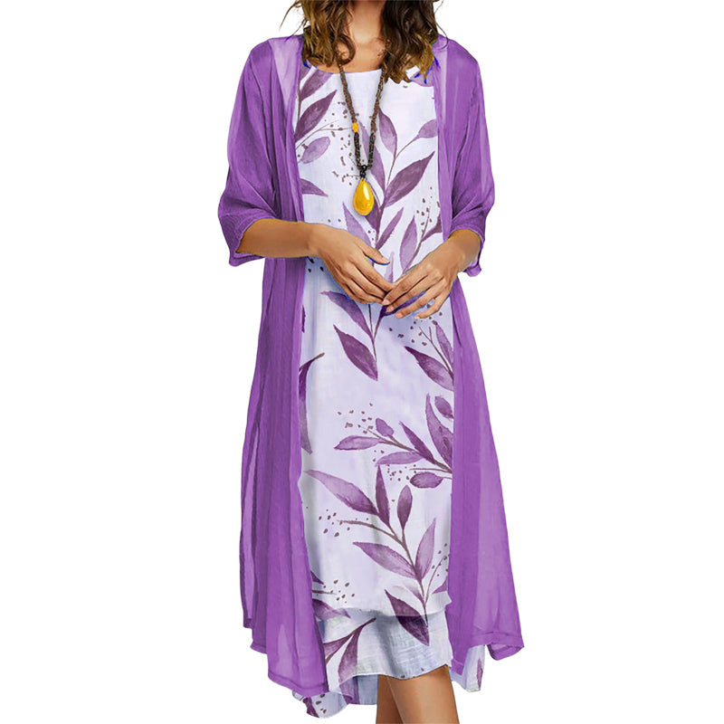 ⌛Limited-Time Offer-Flattering Floral Dress Set