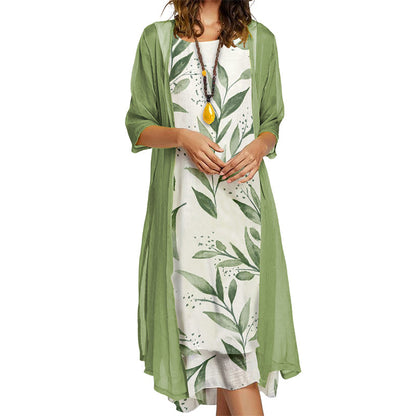 ⌛Limited-Time Offer-Flattering Floral Dress Set