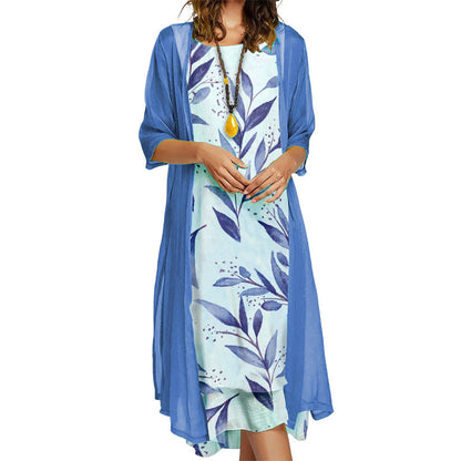 ⌛Limited-Time Offer-Flattering Floral Dress Set