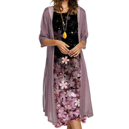 ⌛Limited-Time Offer-Flattering Floral Dress Set