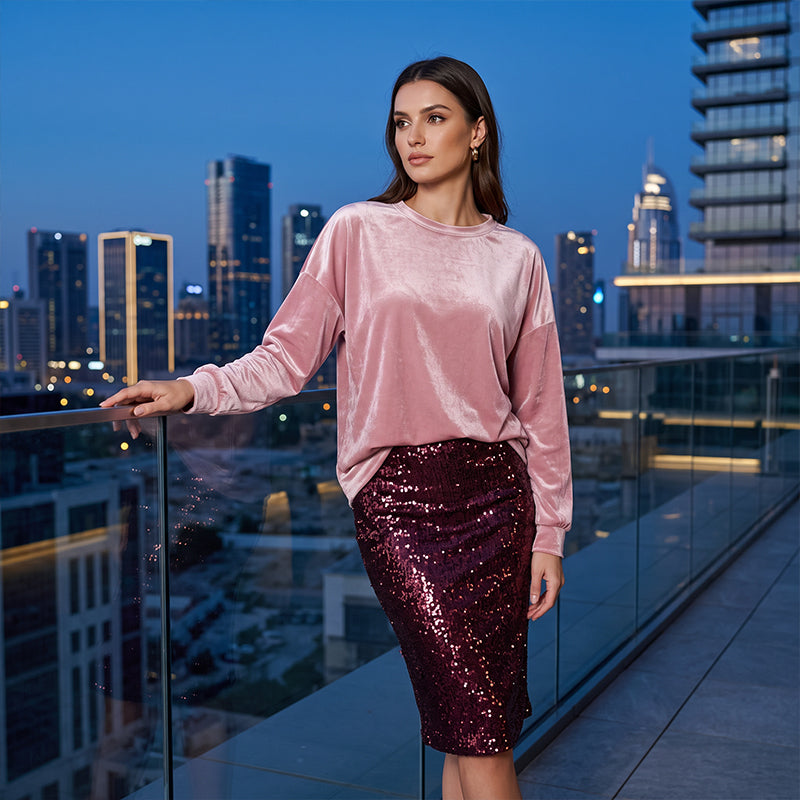 ⌛Limited-Time Offer-Women's Casual Crewneck Long Sleeve Top