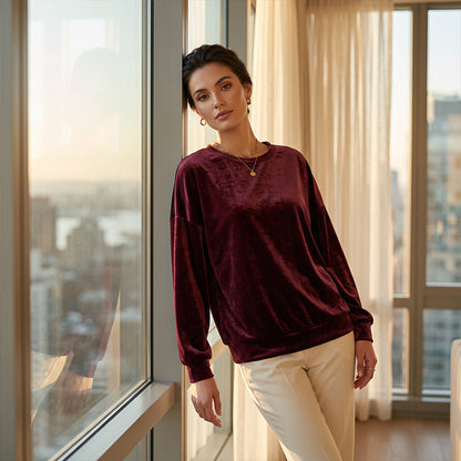 ⌛Limited-Time Offer-Women's Casual Crewneck Long Sleeve Top