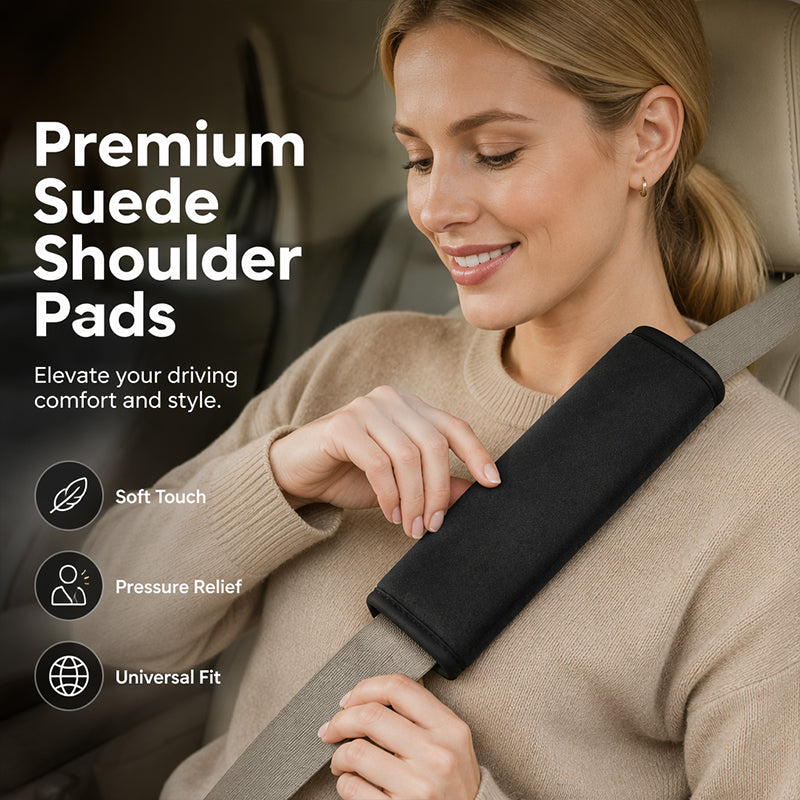🎉LAST DAY SALE 50% OFF!!🚗Universal Faux Suede Car Seat Belt Shoulder Cover Extended Cushion Padding