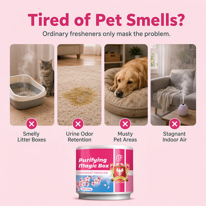 ⌛Last Day of the “Buy 2, Get 1 Free” OfferPet Odor Eliminator Gel 160g Purifying Magic Box