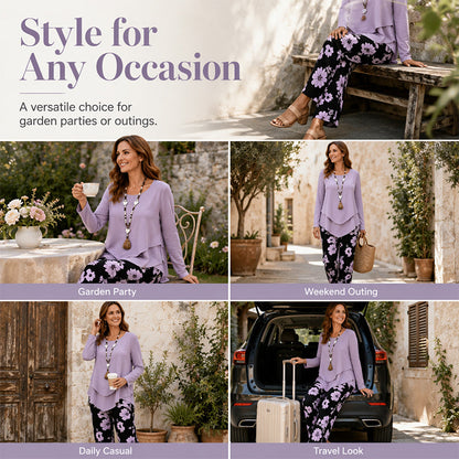 ⌛Limited-Time Offer-Women's Casual Top & Pants Two Piece Set