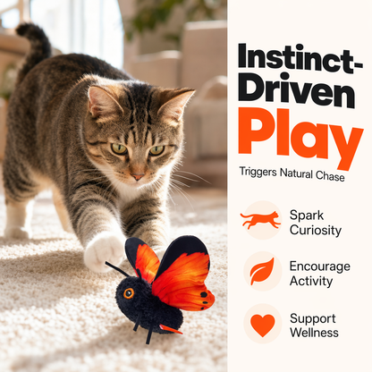 🦋🐱 Smart Sensing Flapping Butterfly Toy – 49% OFF! Motion-activated, realistic flight, interactive fun – keeps your cat engaged for hours. 🔥✨