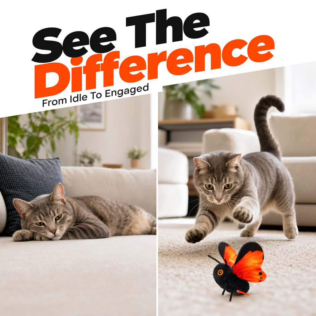 🦋🐱 Smart Sensing Flapping Butterfly Toy – 49% OFF! Motion-activated, realistic flight, interactive fun – keeps your cat engaged for hours. 🔥✨