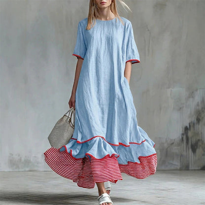 Women's Summer Tiered Ruffle Maxi Dress