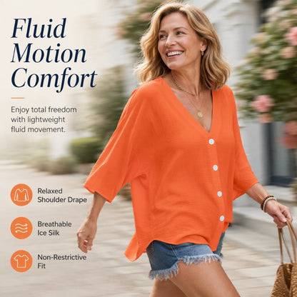 ⌛Limited-Time Offer-Women’s V-Neck Button Up Cardigan Casual Shirt