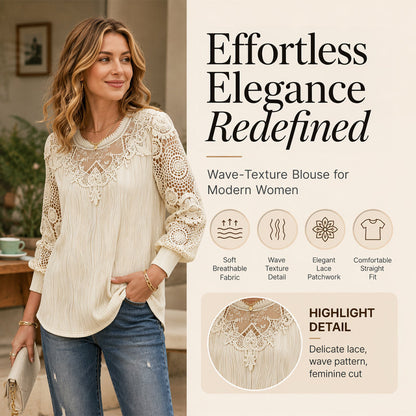 ⌛Limited-Time Offer-Women's Elegant Lace Patchwork Top