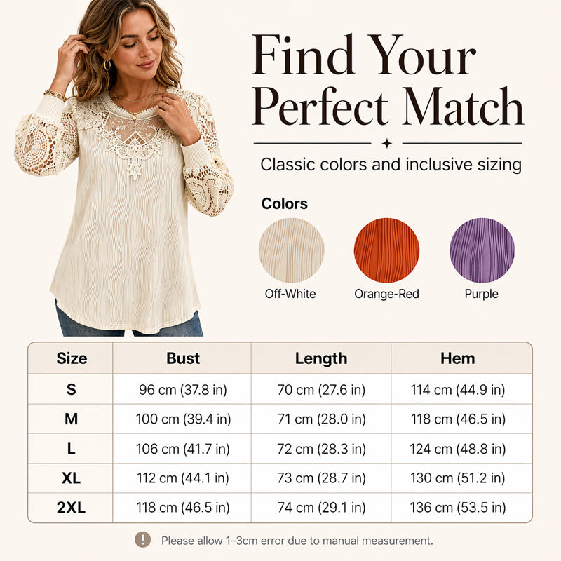 ⌛Limited-Time Offer-Women's Elegant Lace Patchwork Top