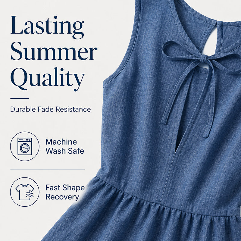 Women's Casual Sleeveless Ruffle Hem Mini Dress