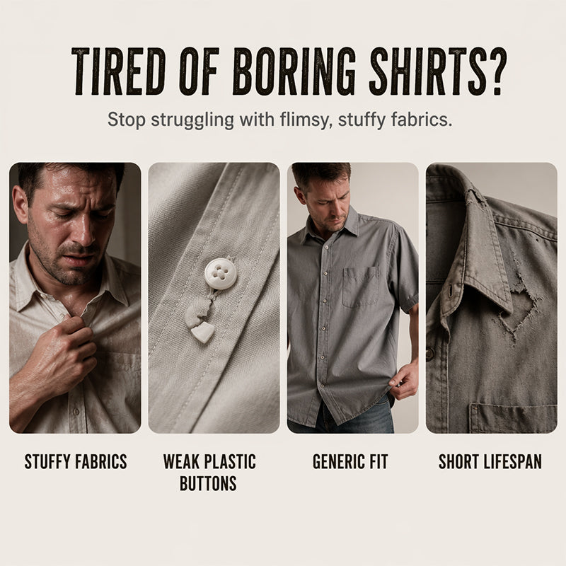 ⌛Limited-Time Offer-Men's Classic Fit Short Sleeve Striped Shirt