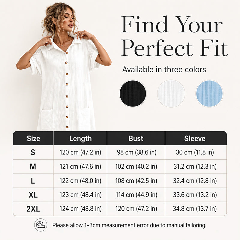 ⌛Limited-Time Offer-Women's Short Sleeve Shirt Dress