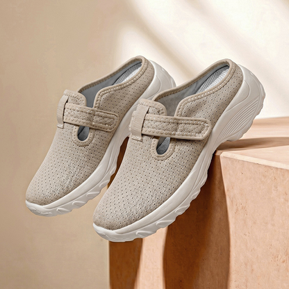 👟 LIMITED-TIME 50% OFF! Women's Adjustable Strap Comfort Lift Walking Shoes, Breathable Mesh Slip-On Platform Clogs