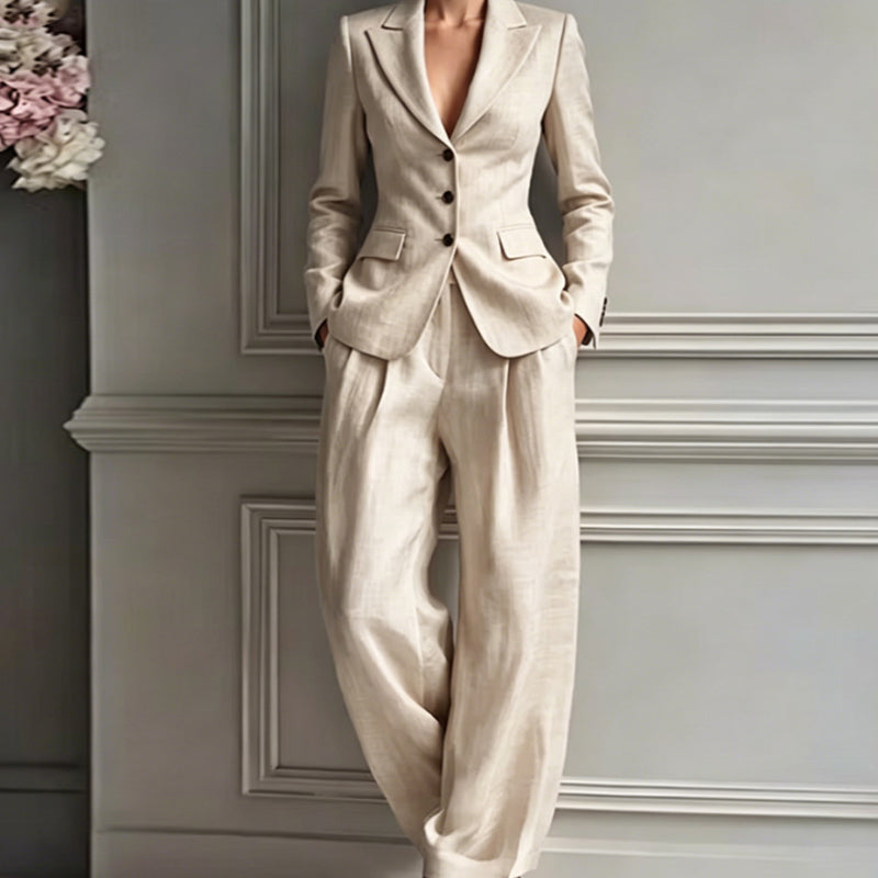 ⌛Fall Collection Launch Sale-Women's Casual Blazer & Trousers 2-Piece Suit