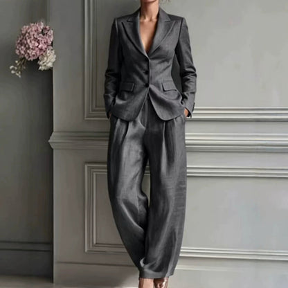 ⌛Fall Collection Launch Sale-Women's Casual Blazer & Trousers 2-Piece Suit