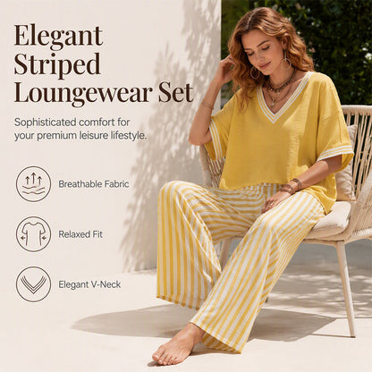 ⌛Limited-Time Offer-Women's Casual Striped Two-Piece Set