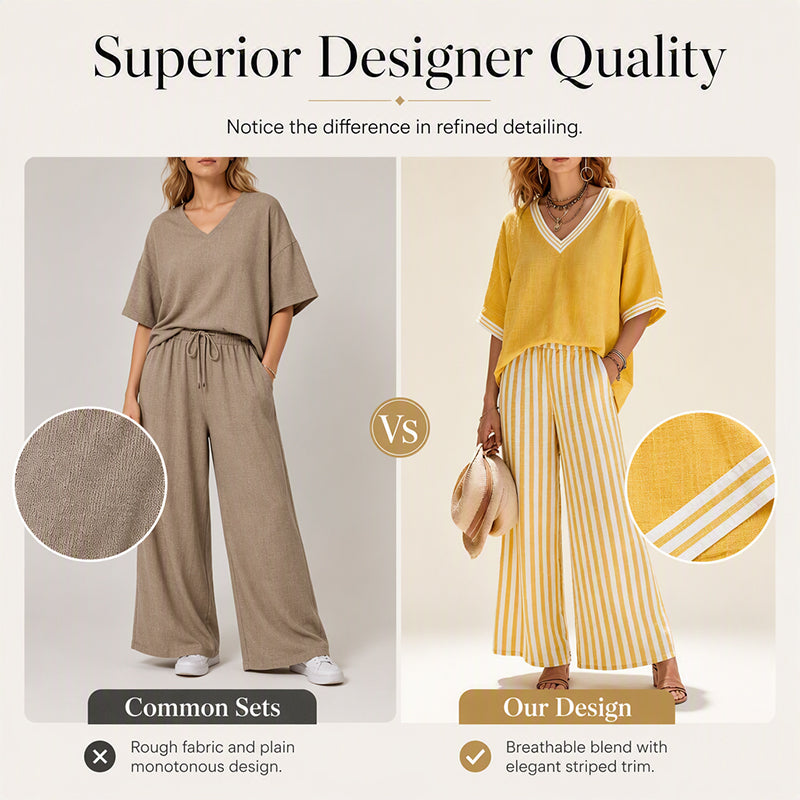 ⌛Limited-Time Offer-Women's Casual Striped Two-Piece Set