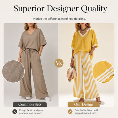 ⌛Limited-Time Offer-Women's Casual Striped Two-Piece Set