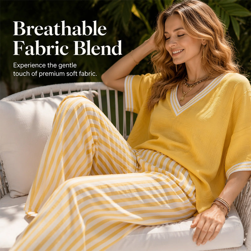 ⌛Limited-Time Offer-Women's Casual Striped Two-Piece Set