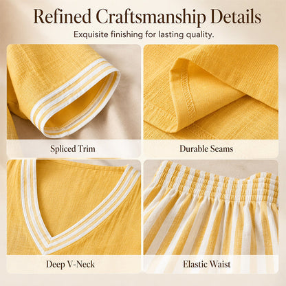 ⌛Limited-Time Offer-Women's Casual Striped Two-Piece Set