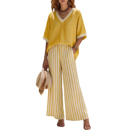 ⌛Limited-Time Offer-Women's Casual Striped Two-Piece Set