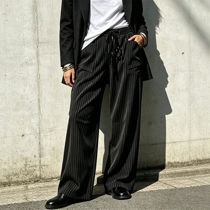 ⌛Limited-Time Offer-Women's Ribbed Drawstring Straight-Leg Trousers
