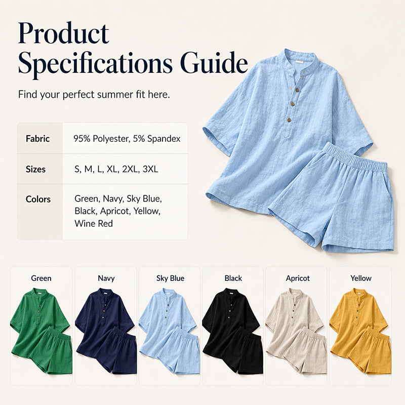 ⌛Limited-Time Offer-Women's Minimalist Casual Top & Shorts Set