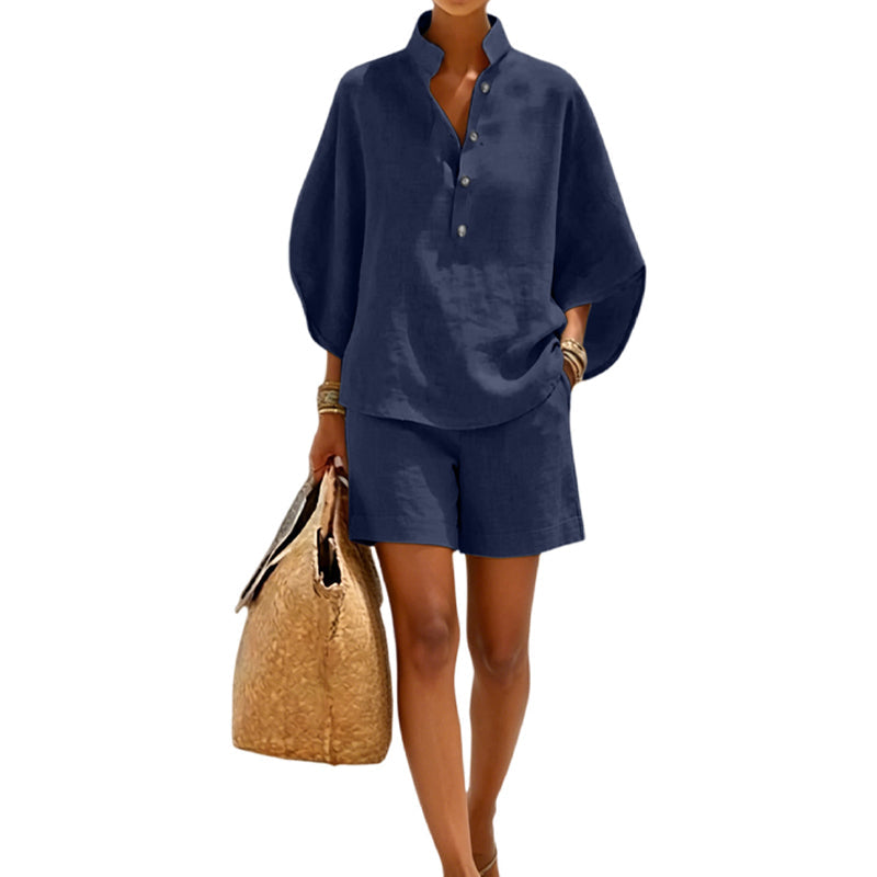 ⌛Limited-Time Offer-Women's Minimalist Casual Top & Shorts Set