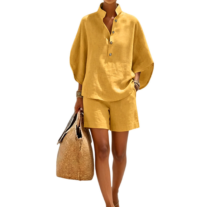 ⌛Limited-Time Offer-Women's Minimalist Casual Top & Shorts Set