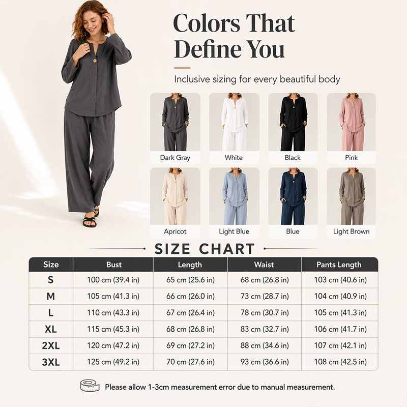 ⌛Limited-Time Offer-Women's Casual Shirt & Wide Leg Pants Set
