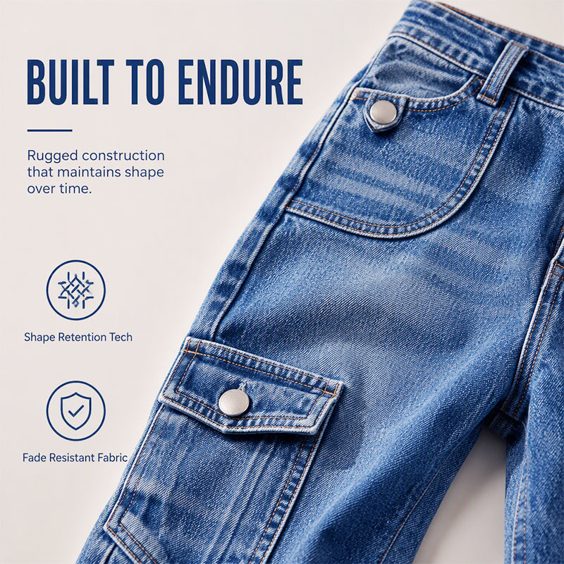 ⌛Limited-Time Offer-Women’s Knee Length Denim Cargo Shorts with Pockets