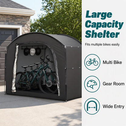 🏕️🚲Portable Weatherproof Bike Storage Shed for Bicycles & Outdoor Gear🔧