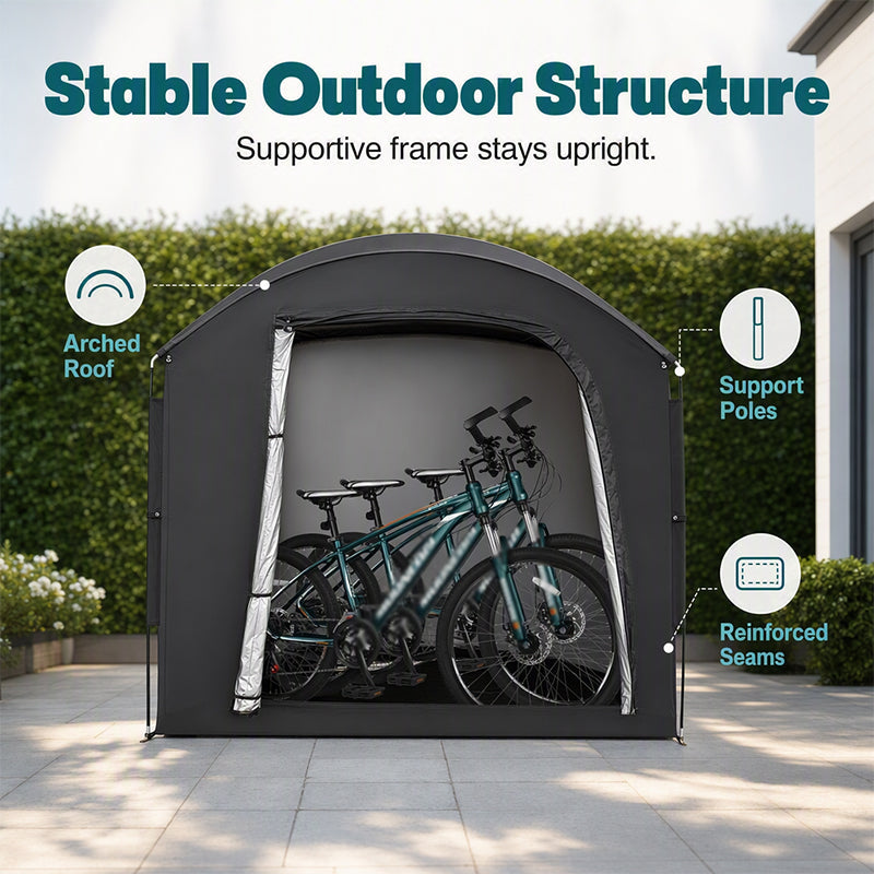 🏕️🚲Portable Weatherproof Bike Storage Shed for Bicycles & Outdoor Gear🔧