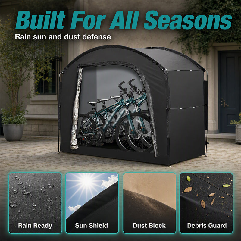 🏕️🚲Portable Weatherproof Bike Storage Shed for Bicycles & Outdoor Gear🔧