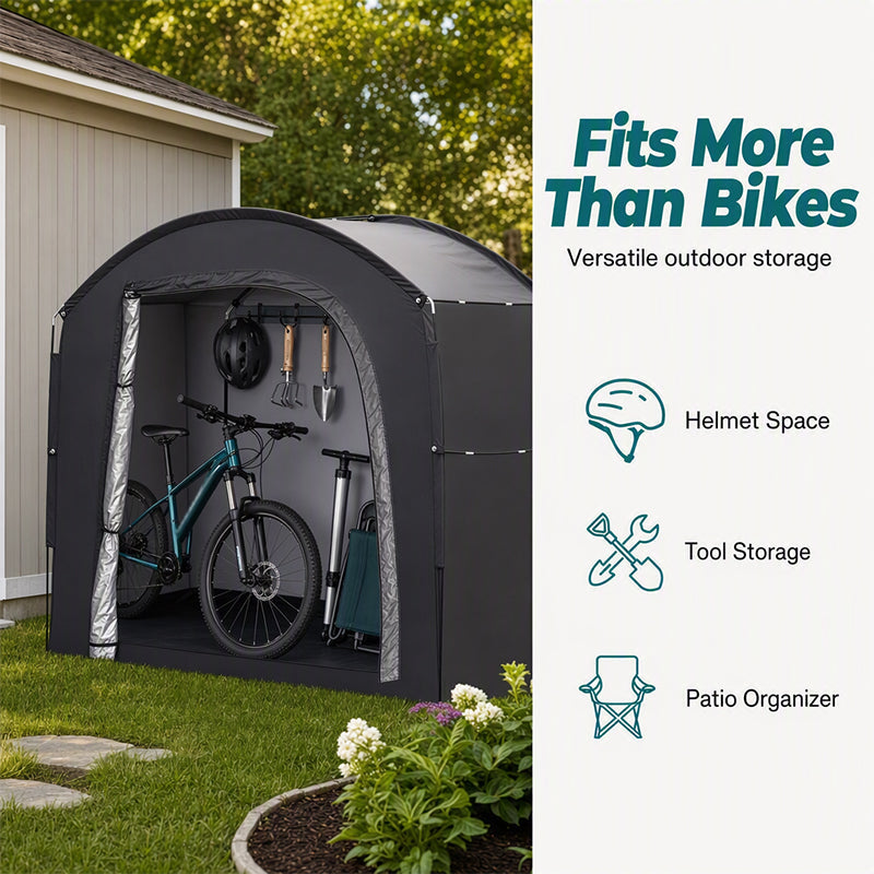 🏕️🚲Portable Weatherproof Bike Storage Shed for Bicycles & Outdoor Gear🔧