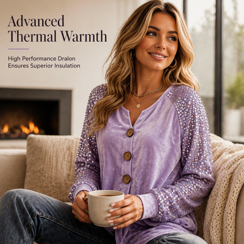 ⌛Limited-Time Offer-Women's Casual Velvet Long Sleeve Top