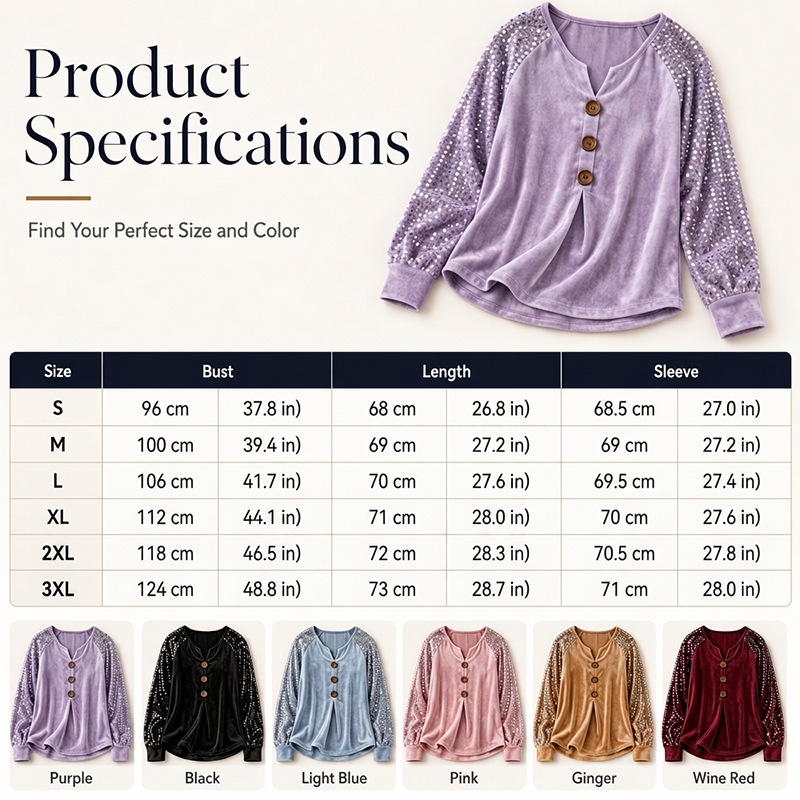 ⌛Limited-Time Offer-Women's Casual Velvet Long Sleeve Top
