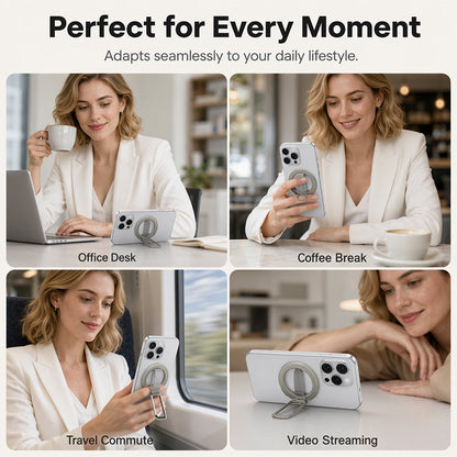 📱 Magnetic Phone Ring Holder with Finger Strap– Strong Hold, Soft Comfort & Hands-Free Freedom ✨