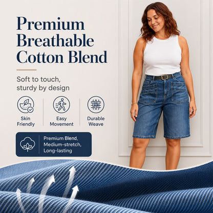 Women's Classic Straight-Leg Denim Crop Pants